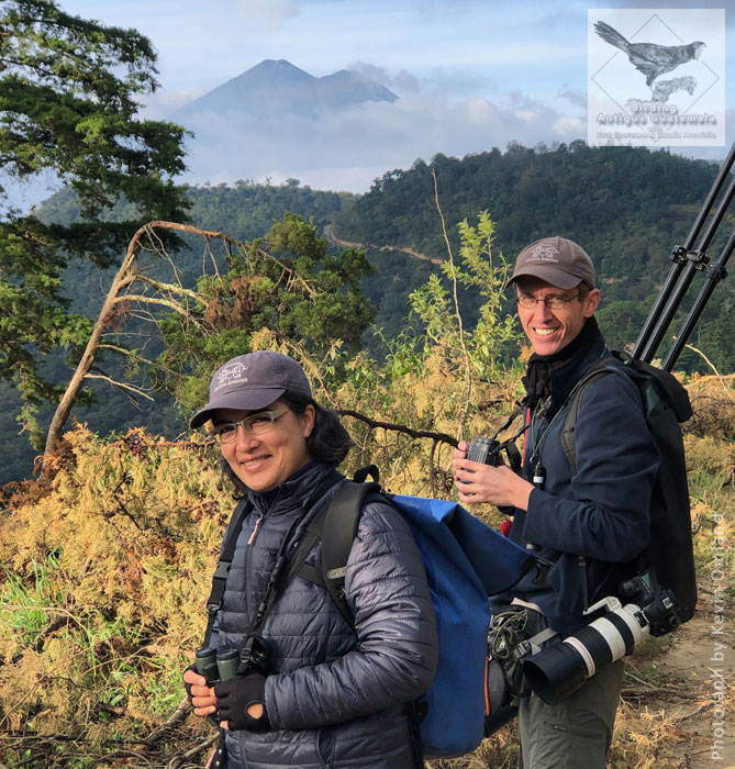 Birding guides Claudia Avendaño and Knut Eisermann.