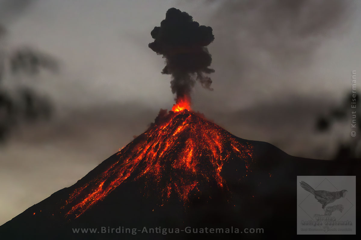 eruption of Fuego volcano