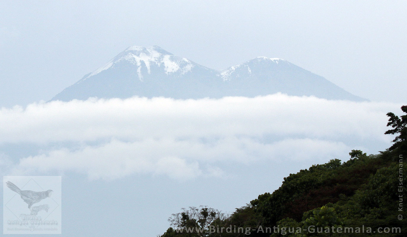 Acatenango volcano with a snowcap.